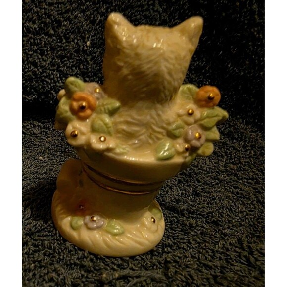 Lenox Calendar Playful Kittens MAY Cat Figurine Perpetual Spring Flower Pot-May - Picture 4 of 6